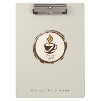 Porte-bloc Custom Coffee Shop Clipboard with Logo and name