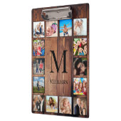 Porte-bloc Custom Family Photo Collage Reclaimed Wood (Gauche)