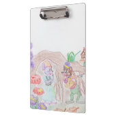 Porte-bloc Custom Kids Artwork, deux mignonnes souris, fleurs (Gauche)