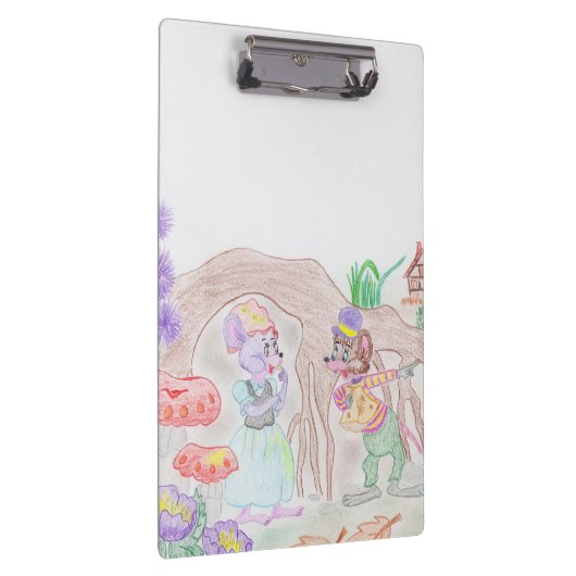 Porte-bloc Custom Kids Artwork, deux mignonnes souris, fleurs (Swatch)