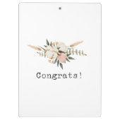 Porte-bloc Custom Love Mariage aquarelle florale élégant mign (Dos)