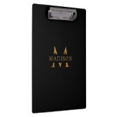 Porte-bloc Custom Monogram Name Black Executive Clipboard (Swatch)