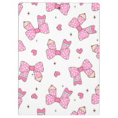 Porte-bloc Custom Name Pencil Coquette Bow (Dos)