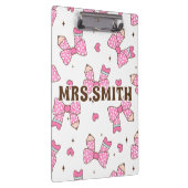 Porte-bloc Custom Name Pencil Coquette Bow (Swatch)