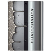 Porte-bloc Custom Name With Dripping Liquid Metal (Dos)