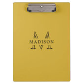 Porte-bloc Custom Name with Monogram M Gold Professional (Devant)