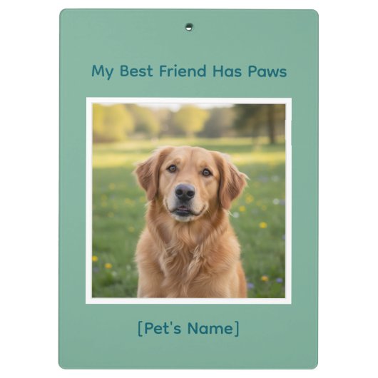 Porte-bloc Custom Pet Photo & Name, school & work (Dos)