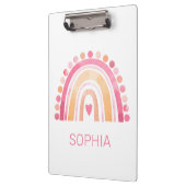 Porte-bloc Cute arc-en-ciel, aquarelle rose boho (Gauche)