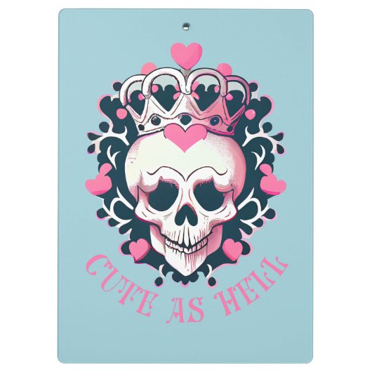 Porte-bloc Cute as Hell Crâne (Dos)