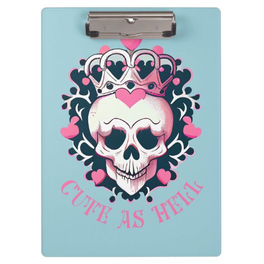 Porte-bloc Cute as Hell Crâne (Devant)