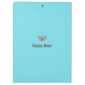 Porte-bloc Cute Australia Baby Koala Oear Monogramme (Dos)