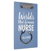 Porte-bloc Cute Awesome Infirmière Stethoscope Bleu Personnal (Swatch)