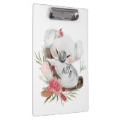 Porte-bloc Cute Baby Koala Gold Speckle Nom personnalisé (Swatch)