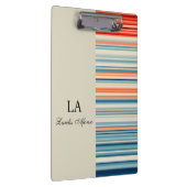 Porte-bloc Cute Beige Personalized Name Stripe Clipboard  (Swatch)