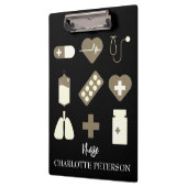 Porte-bloc Cute Black Médicale Element Nurse (Gauche)