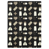 Porte-bloc Cute Black Médicale Element Nurse (Dos)
