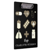 Porte-bloc Cute Black Médicale Element Nurse (Swatch)