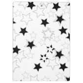 Porte-bloc Cute Black & White Stars Clipboard  (Dos)