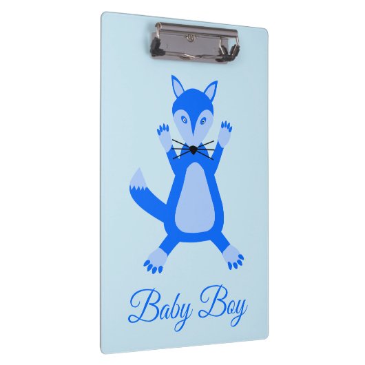 Porte-bloc Cute Blue Baby Boy Fox Custom (Swatch)