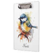 Porte-bloc Cute Bluetit sur une branche, personnalisé (Gauche)