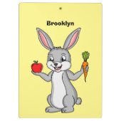 Porte-bloc Cute bunny rabbit with vegetables (Dos)