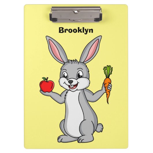 Porte-bloc Cute bunny rabbit with vegetables (Devant)