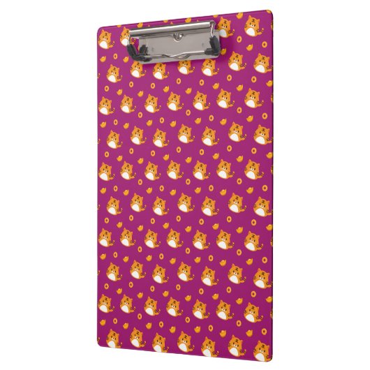 Porte-bloc Cute Cartoon Cat Seamless Pattern | Kawaii Orange (Gauche)