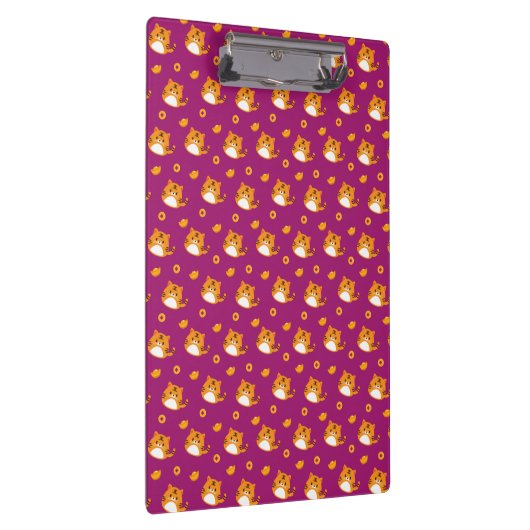 Porte-bloc Cute Cartoon Cat Seamless Pattern | Kawaii Orange  (Swatch)