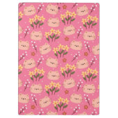 Porte-bloc Cute Chat et Fleurs (Dos)