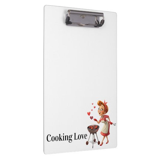 Porte-bloc Cute Cooking Love Red Hearts Clipboard  (Swatch)