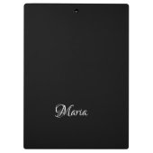 Porte-bloc Cute Customized Personalized Black Clipboard  (Dos)
