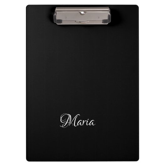 Porte-bloc Cute Customized Personalized Black Clipboard  (Devant)