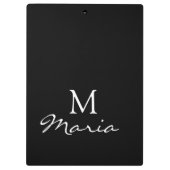 Porte-bloc Cute Customized Personalized Black Clipboard (Dos)