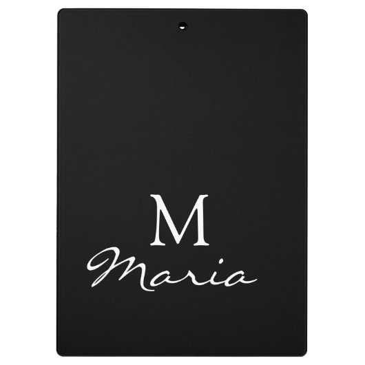 Porte-bloc Cute Customized Personalized Black Clipboard (Dos)