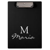 Porte-bloc Cute Customized Personalized Black Clipboard (Devant)