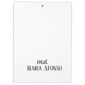 Porte-bloc Cute Customized Personalized Name Clipboard (Dos)
