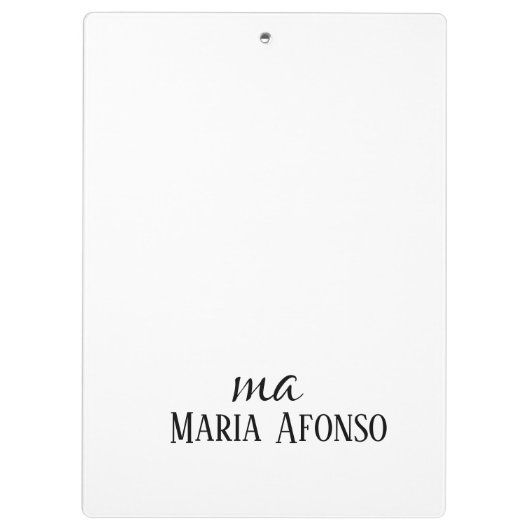 Porte-bloc Cute Customized Personalized Name Clipboard  (Dos)