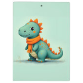 Porte-bloc Cute Dinosaur Wearing an Orange Scarf (Dos)