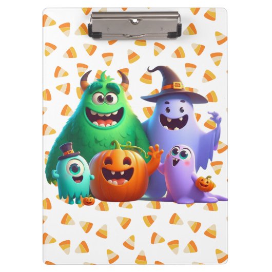 Porte-bloc Cute et Cool, monstres d'Halloween (Devant)
