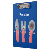 Porte-bloc Cute fourche couteau et cuillère dessin de couvert (Gauche)