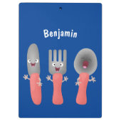 Porte-bloc Cute fourche couteau et cuillère dessin de couvert (Dos)