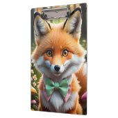 Porte-bloc Cute Fox avec arc vert et rose (Gauche)