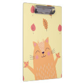 Porte-bloc Cute Ginger Orange Cat Playing in Autumn Leaves (Swatch)