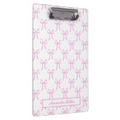 Porte-bloc Cute Girly Pretty Pink Coquette Bows Monogram (Swatch)