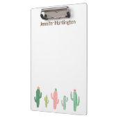 Porte-bloc Cute Girly Succulent Cactus Personnalisé (Gauche)