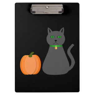 Porte-bloc Cute Halloween Chat et Citrouille