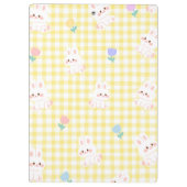 Porte-bloc Cute Kawaii Bunny Fleurs de Printemps Pastel (Dos)