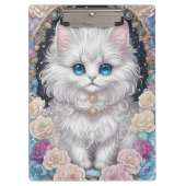 Porte-bloc Cute Kitten avec Fleurs (Devant)
