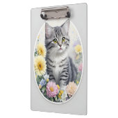 Porte-bloc Cute Kitten avec Fleurs (Gauche)