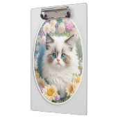 Porte-bloc Cute Kitten avec Fleurs (Gauche)
